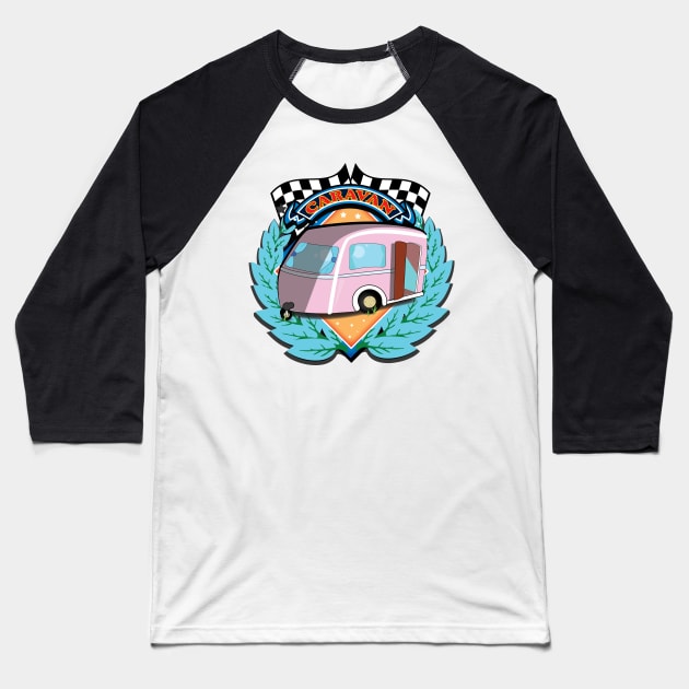 I Love Caravans Baseball T-Shirt by nickemporium1